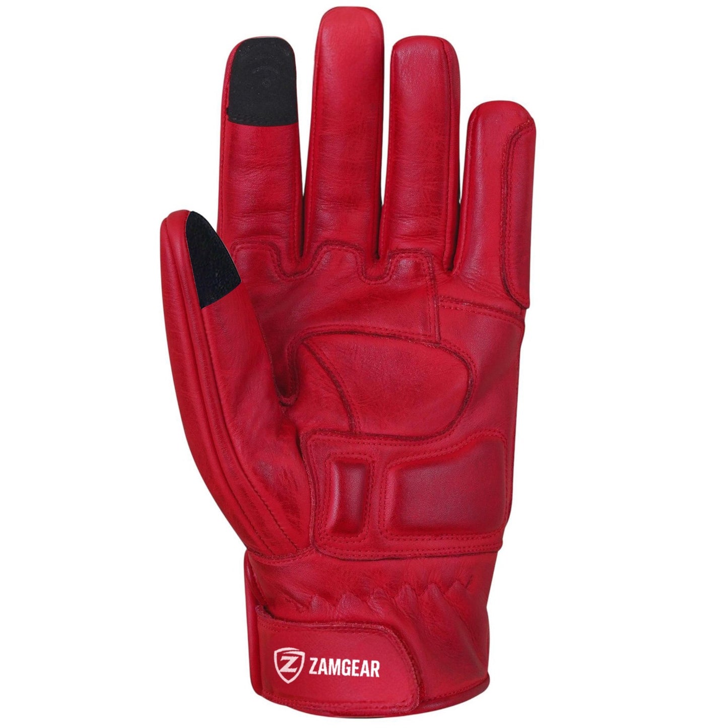 Motorcycle Gloves Racing Touchscreen Leather Armored Riding Biker Gloves Red