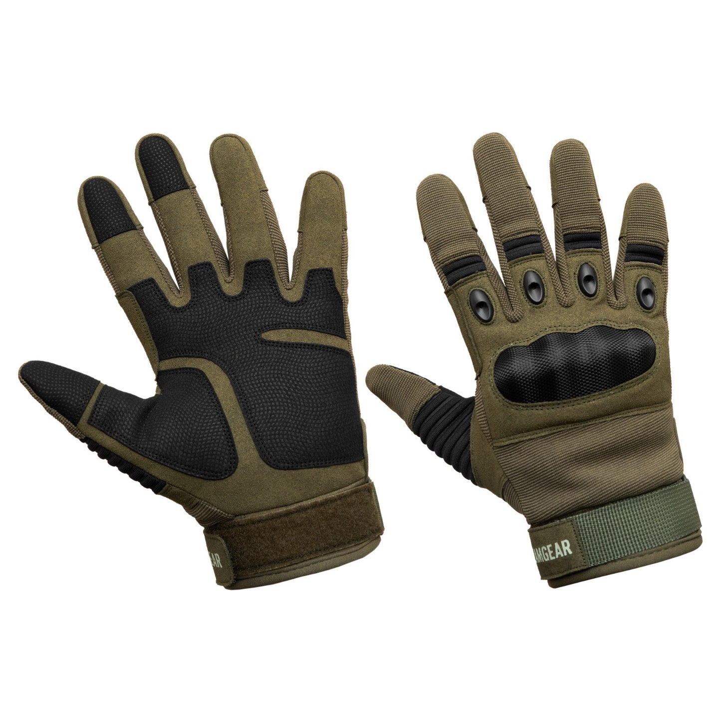 Tactical Gloves Green/Black Knuckle Protection Air vents Touchscreen Airsoft Paintball Cycling Multipurpose ZamGear