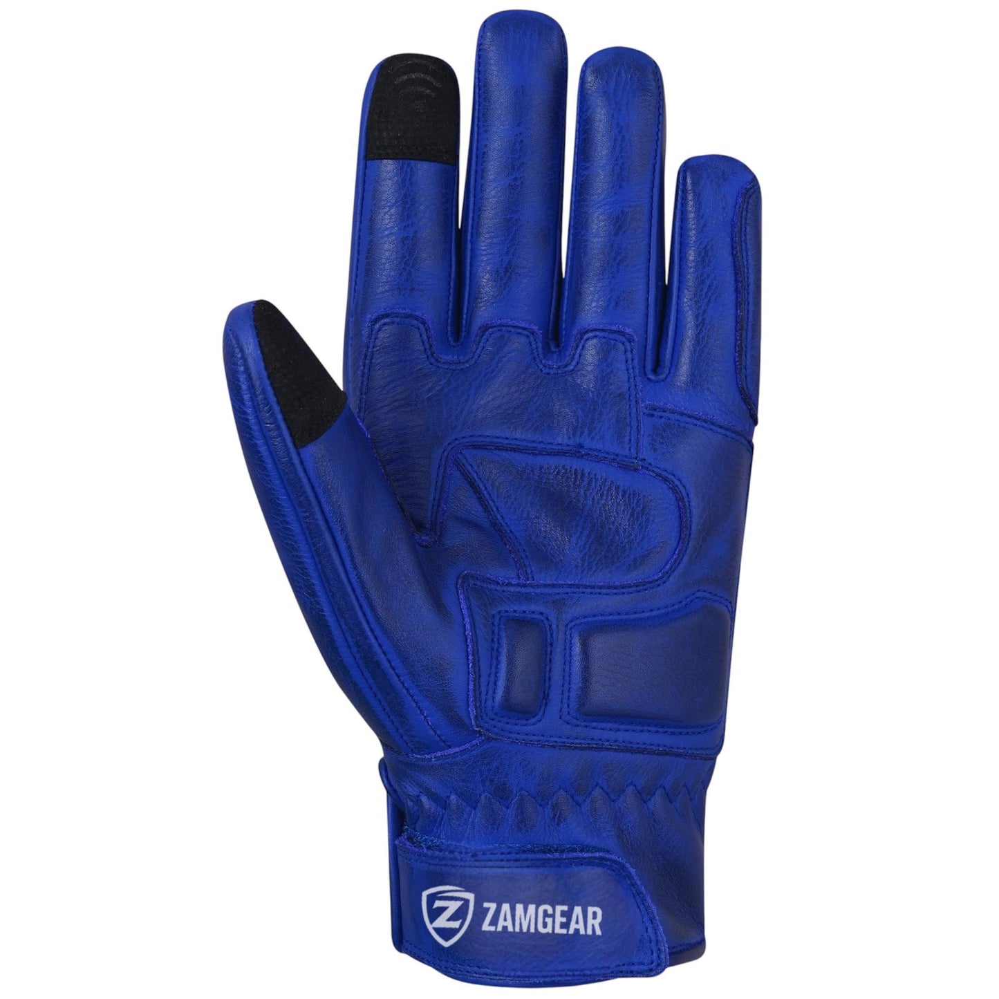 Motorcycle Gloves Racing Touchscreen Leather Armored Riding Biker Gloves Blue
