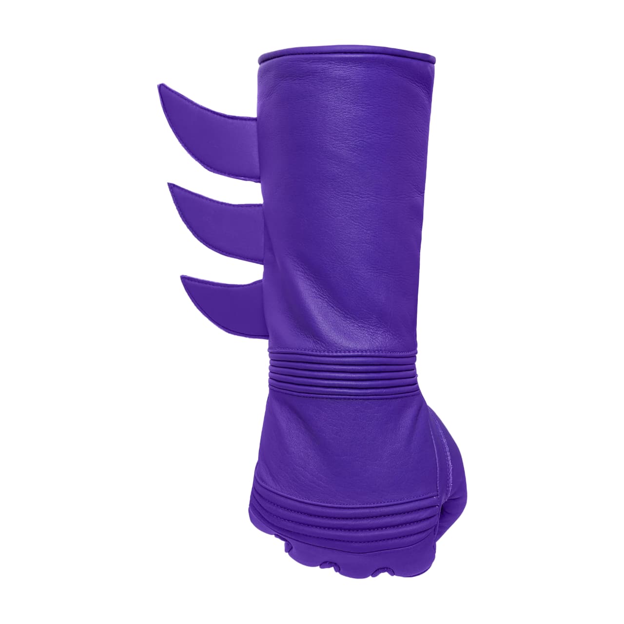 Superhero-Style Purple Leather Gloves – Premium Soft Costume Gloves