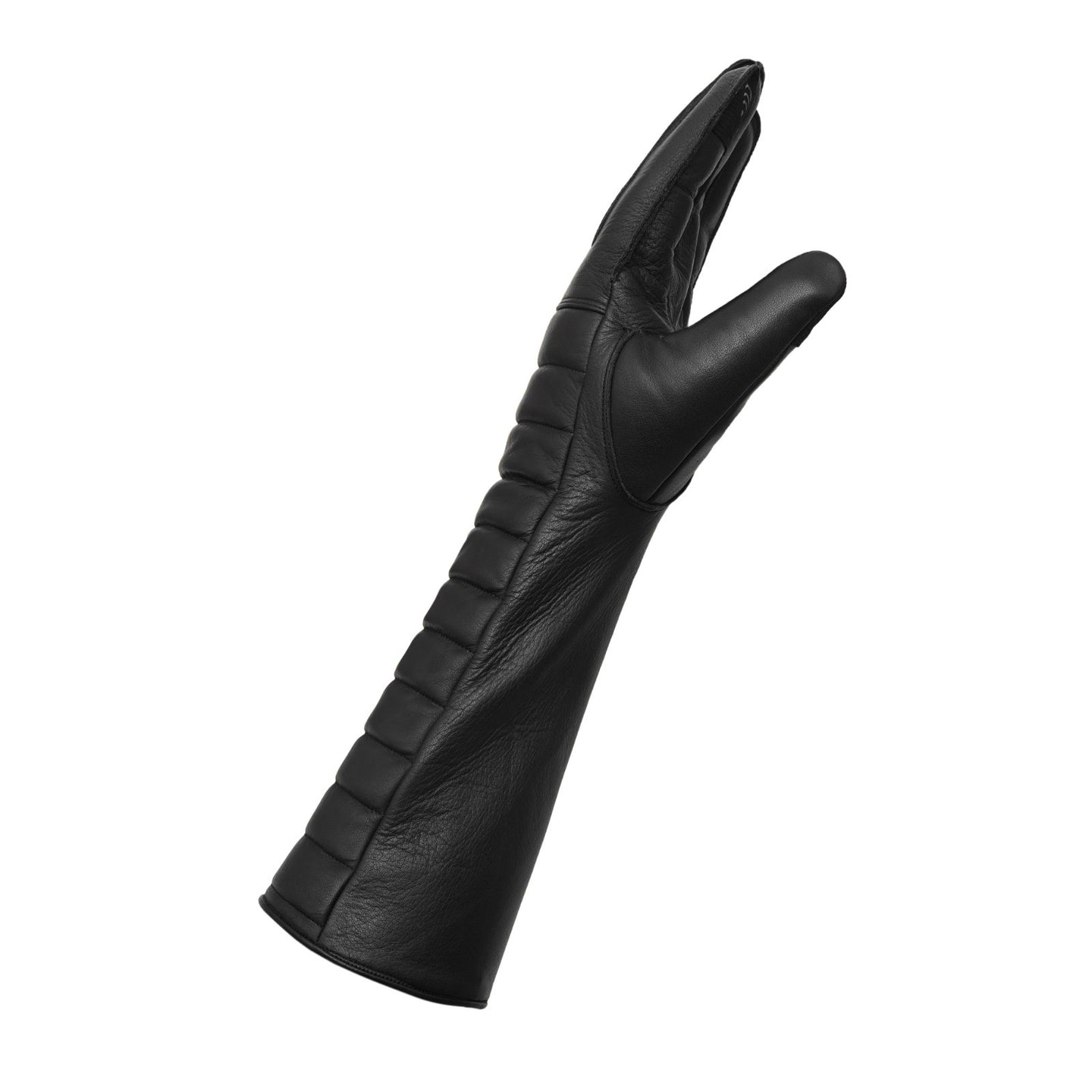 Black Sci-Fi Villain Leather Costume Gloves Cosplay Gauntlet ZamGear
