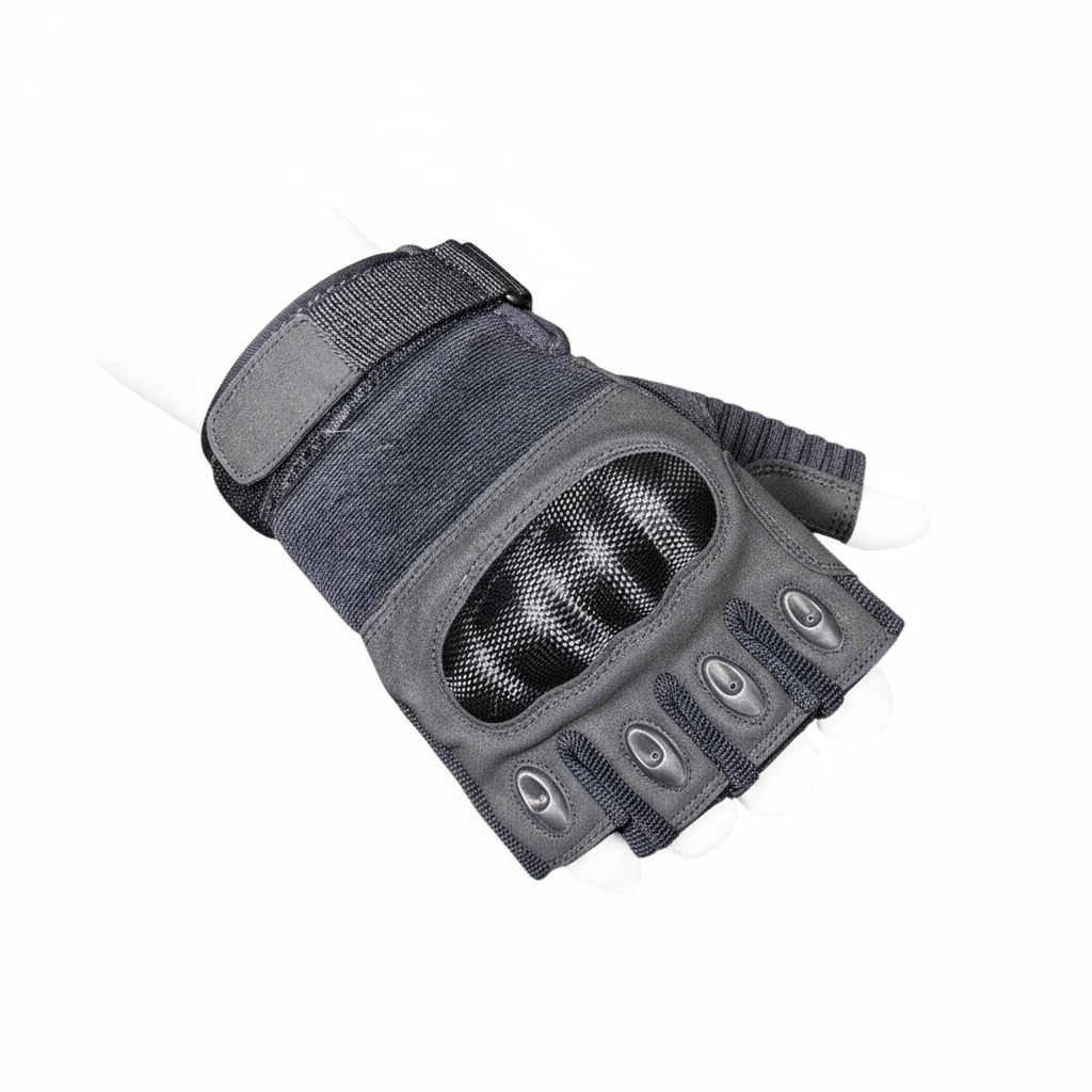 Tactical Gloves Fingerless Hard Knuckles Military Combat Outdoor Glove