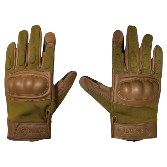 Tactical Leather Gloves Hard Knuckle Protection Touchscreen Military Combat