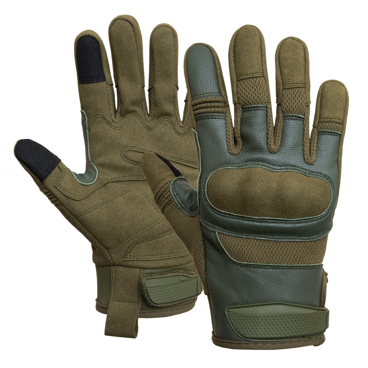 Tactical Gloves Green Knuckle Protection Touchscreen Airsoft Paintball Cycling ZamGear