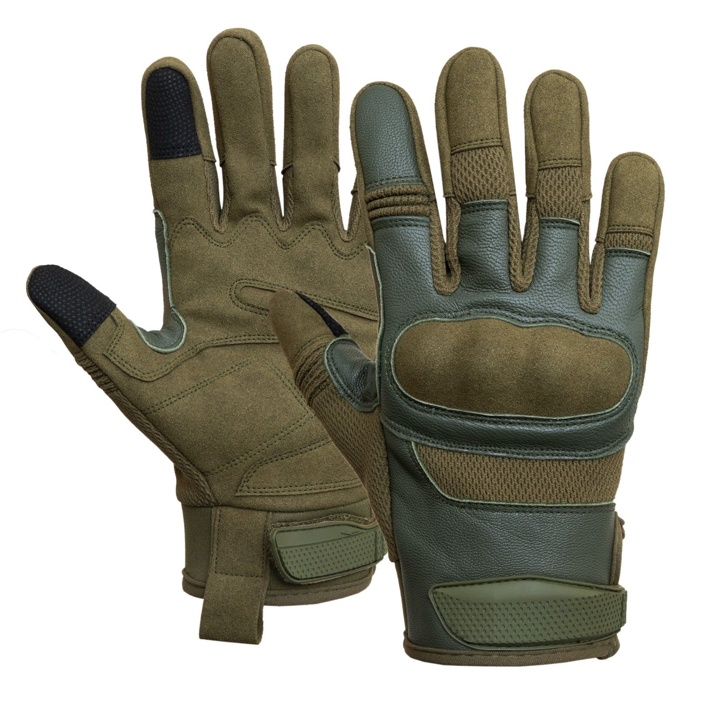 Tactical Gloves Green Knuckle Protection Touchscreen Airsoft Paintball Cycling ZamGear