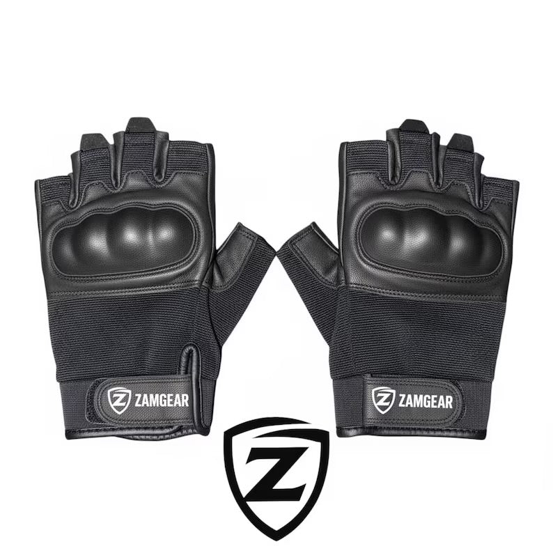 Tactical Gloves Fingerless Hard Knuckles Military Combat Outdoor Glove