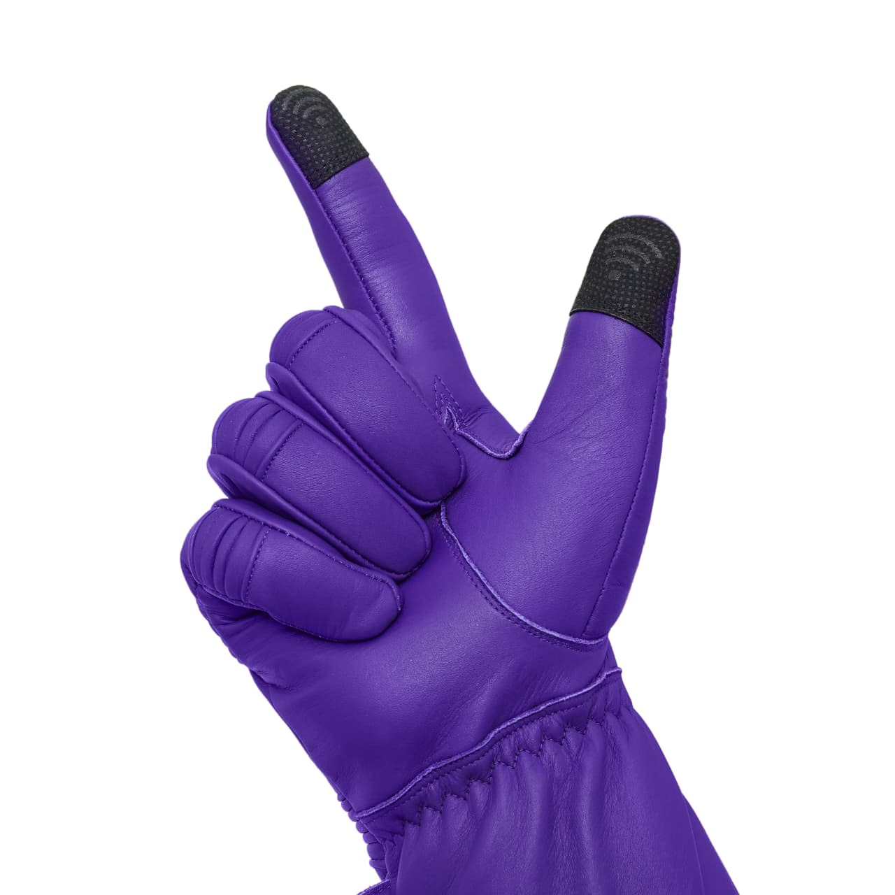 Superhero-Style Purple Leather Gloves – Premium Soft Costume Gloves