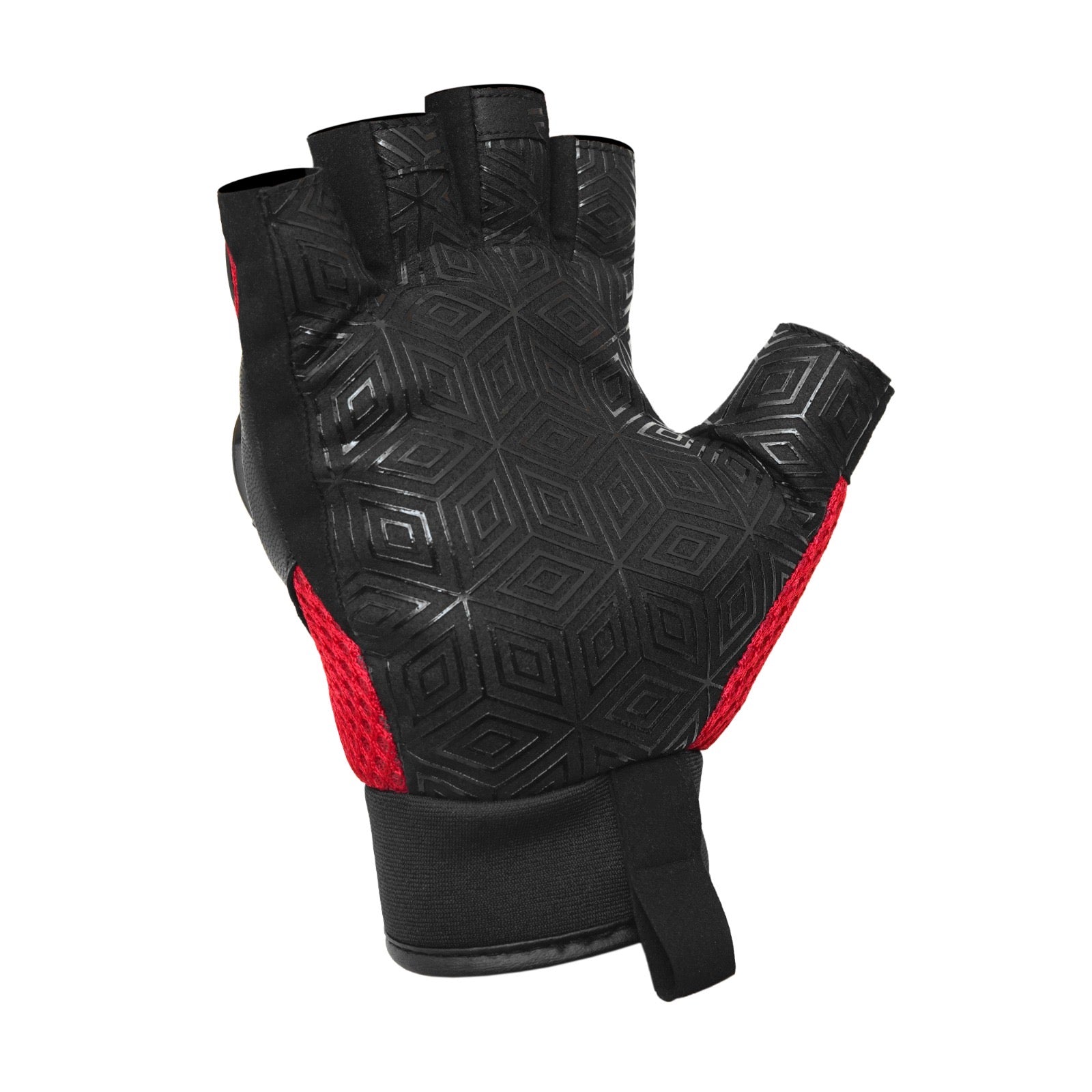 Tactical Red Half-Finger Gloves with Hard Knuckles – Airsoft