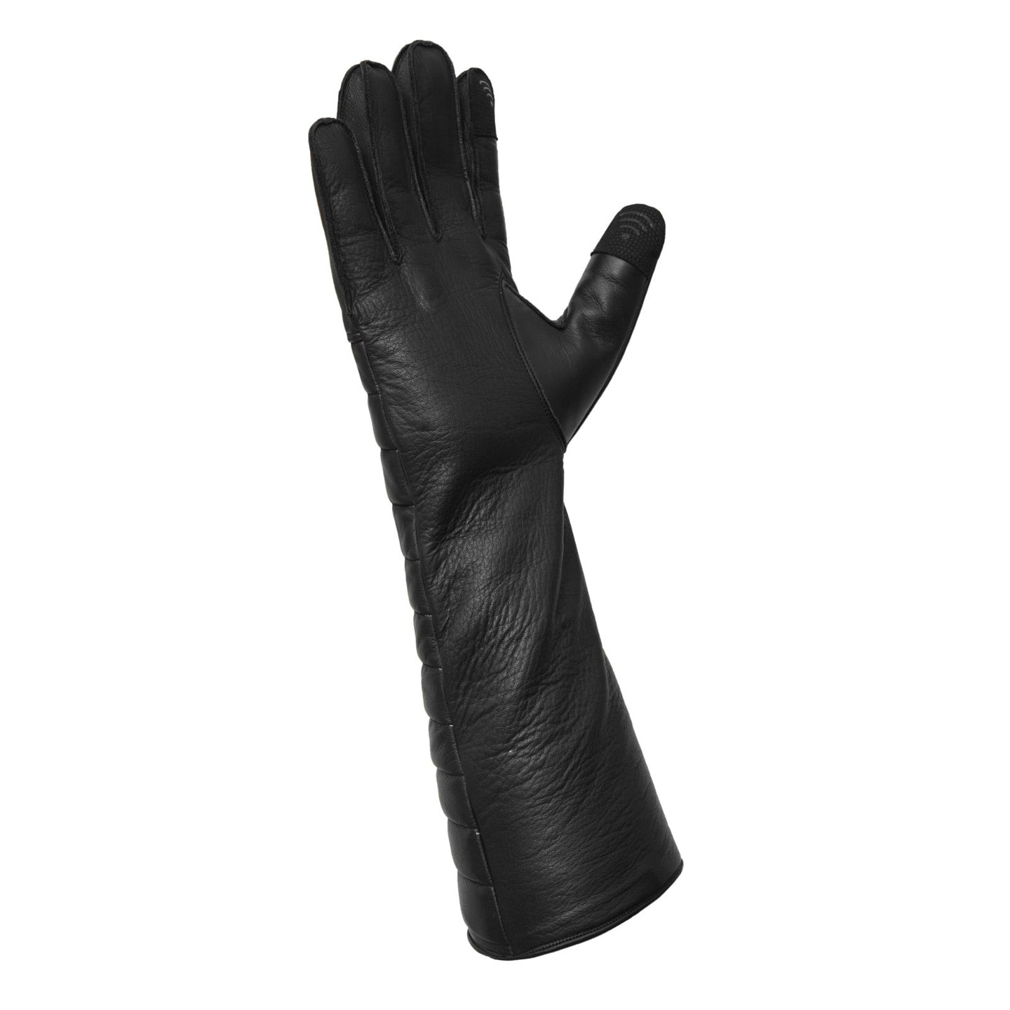 Black Sci-Fi Villain Leather Costume Gloves Cosplay Gauntlet ZamGear