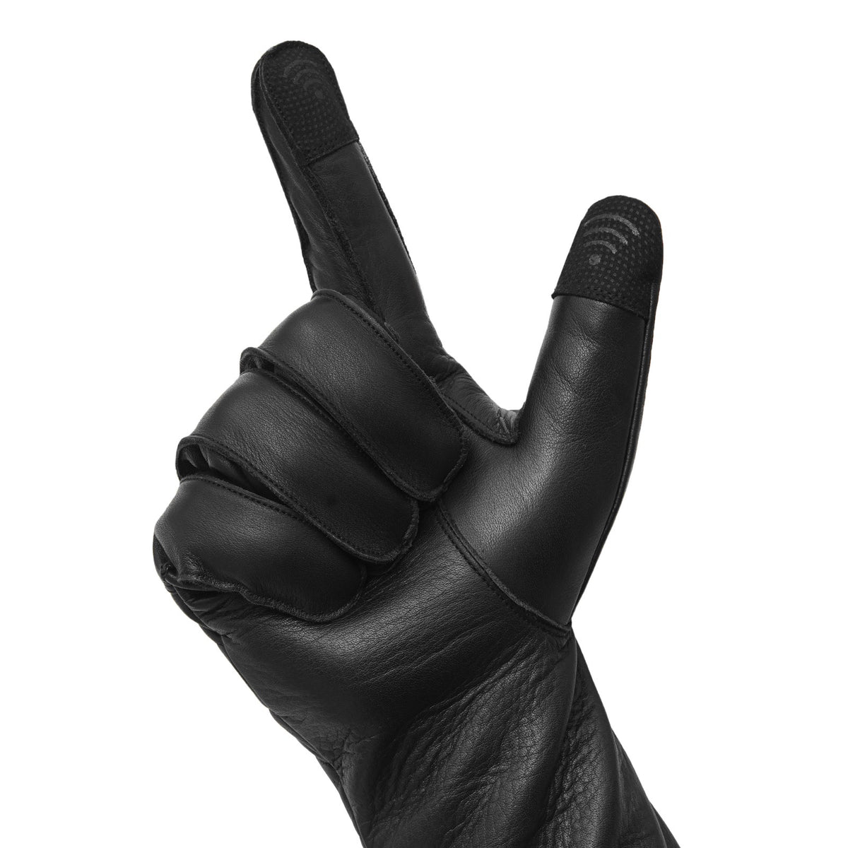 Black Sci-Fi Villain Leather Costume Gloves Cosplay Gauntlet ZamGear