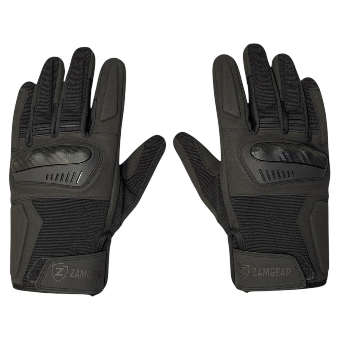 Leather Gloves Rubber Knuckle Protection Full Finger Touchscreen Compatible