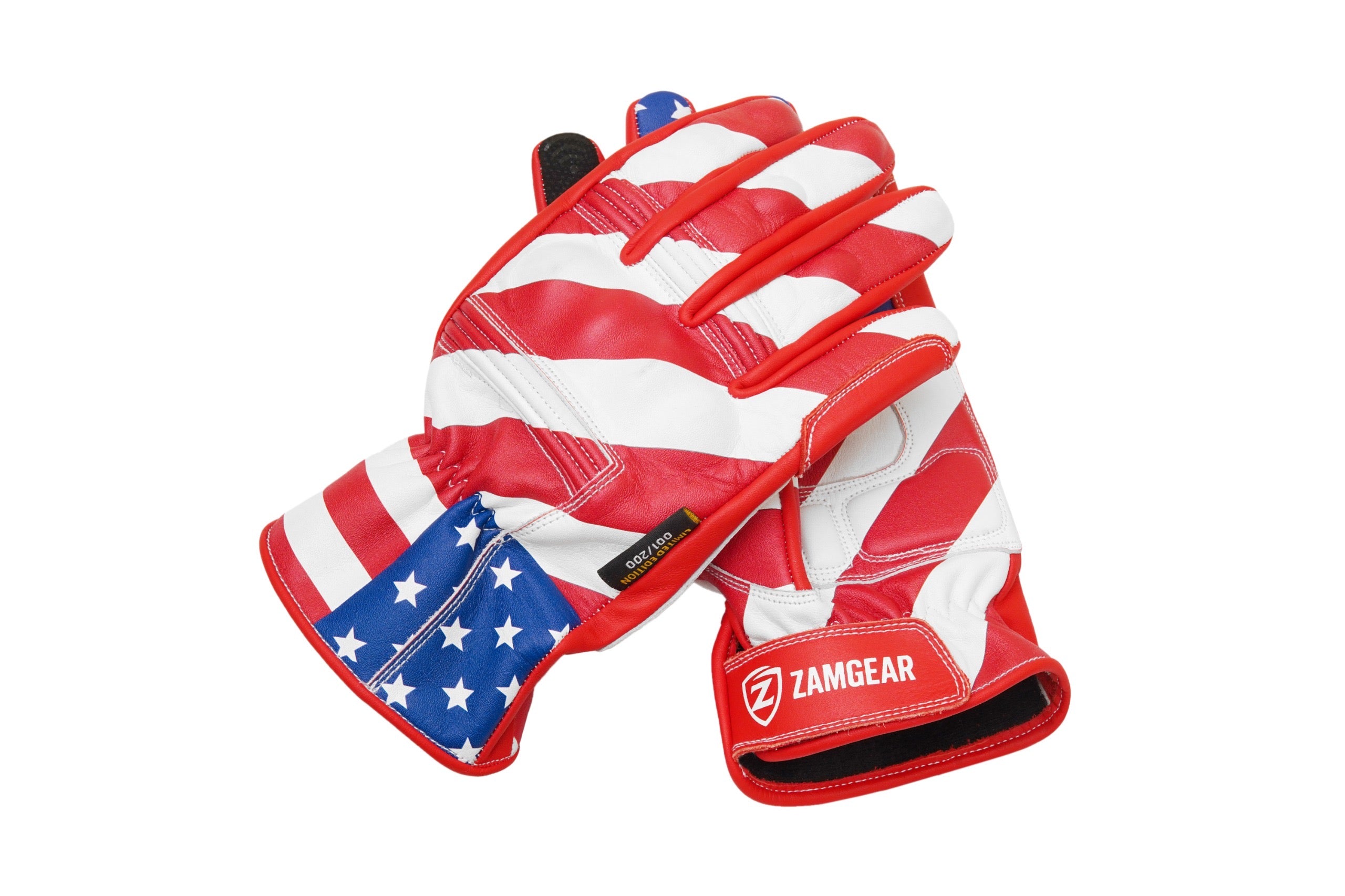 ZamGear Motorcycle USA Gloves – Limited Edition 200 Numbered Pairs – ZAMGEAR