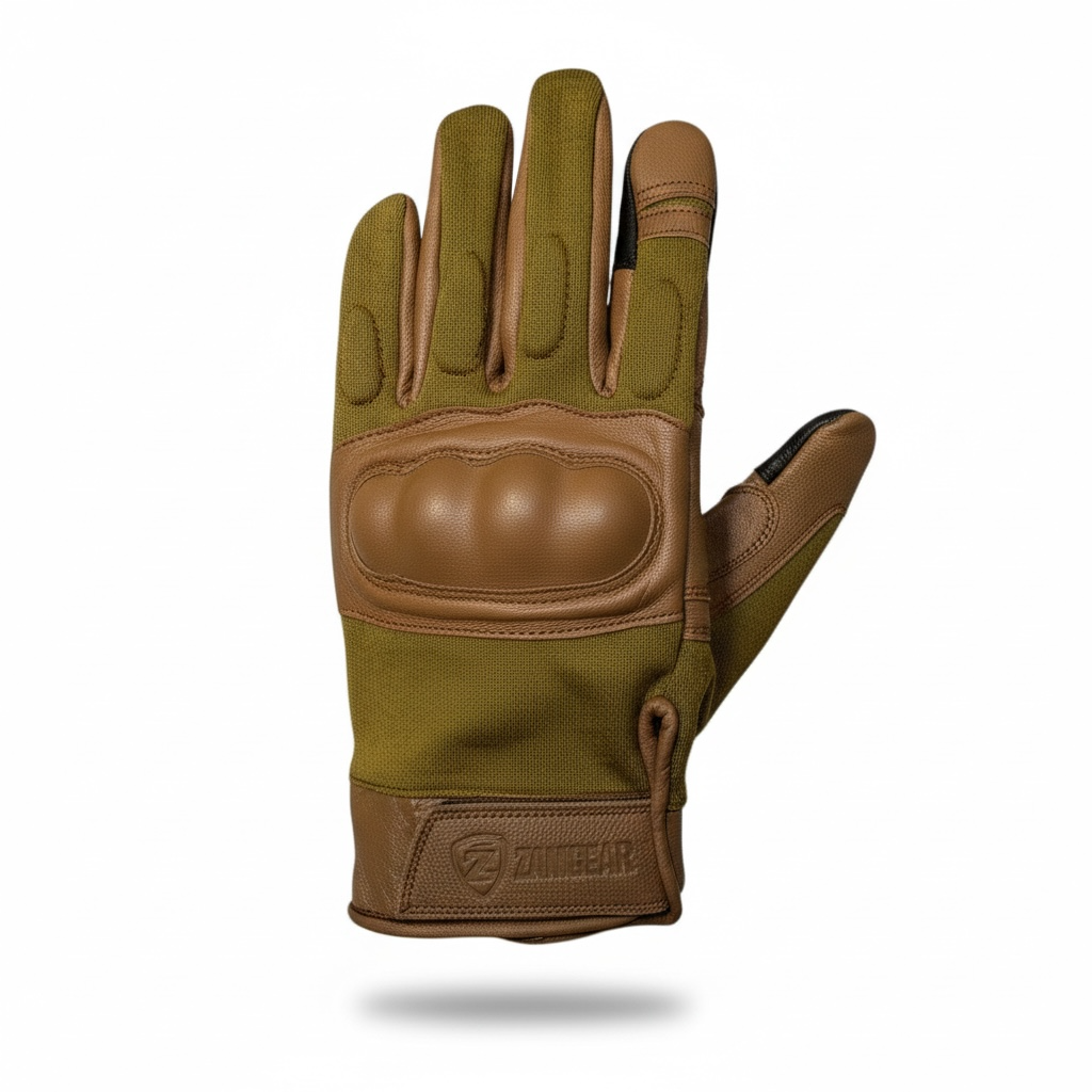Tactical Leather Gloves Hard Knuckle Protection Touchscreen Military Combat