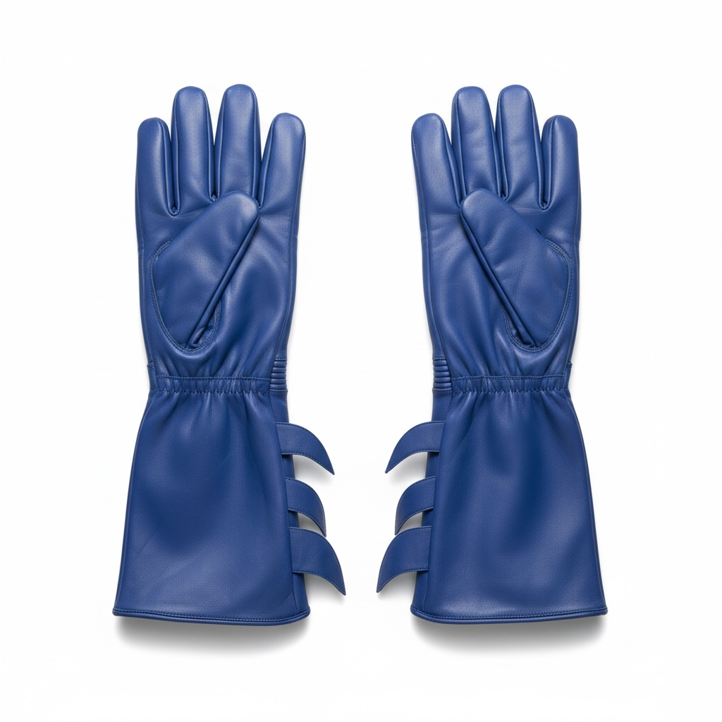 Superhero Batman Style Gloves Michael Keaton Returns Bats Comics Leather Blue