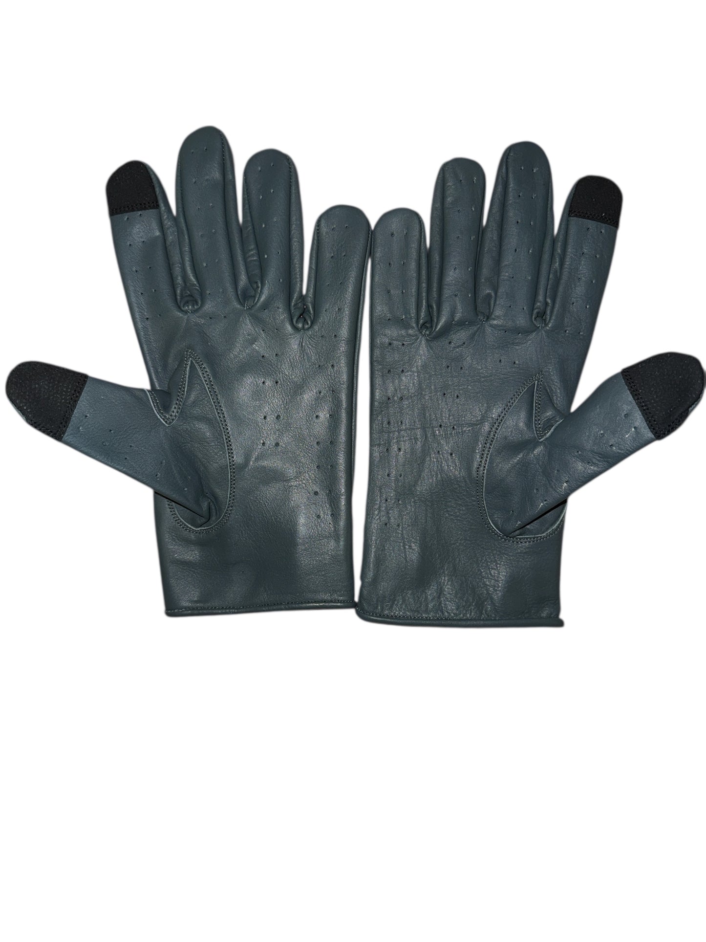 ZAMGEAR Men Classic Driving Gloves Soft Genuine Cowhide Leather Full Finger Slate Gray