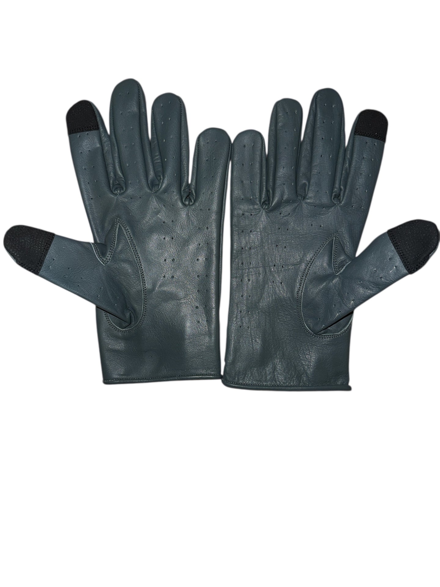 ZAMGEAR Men Classic Driving Gloves Soft Genuine Cowhide Leather Full Finger Slate Gray