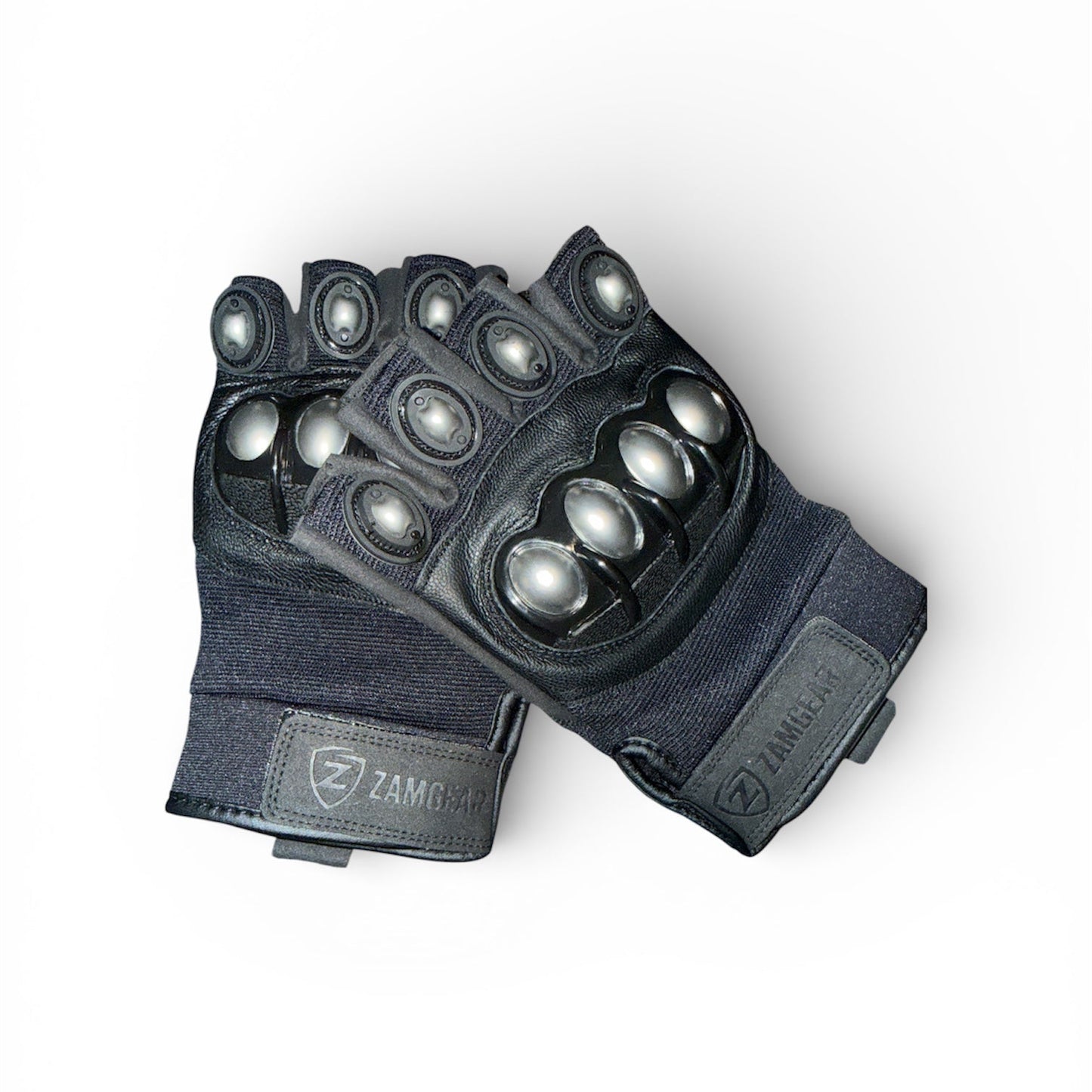 Tactical Half-Finger Gloves – Knuckle Protection, Breathable Mesh, Anti-Slip Grip, Motorcycle & Outdoor Gloves Black
