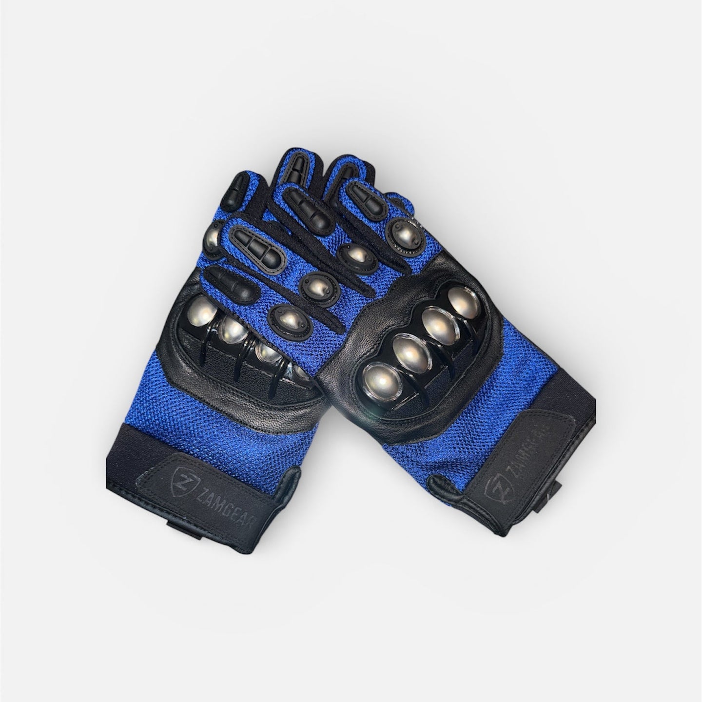 Tactical Full-Finger Gloves – Knuckle Protection, Breathable Mesh, Anti-Slip Grip, Motorcycle & Outdoor Gloves Blue
