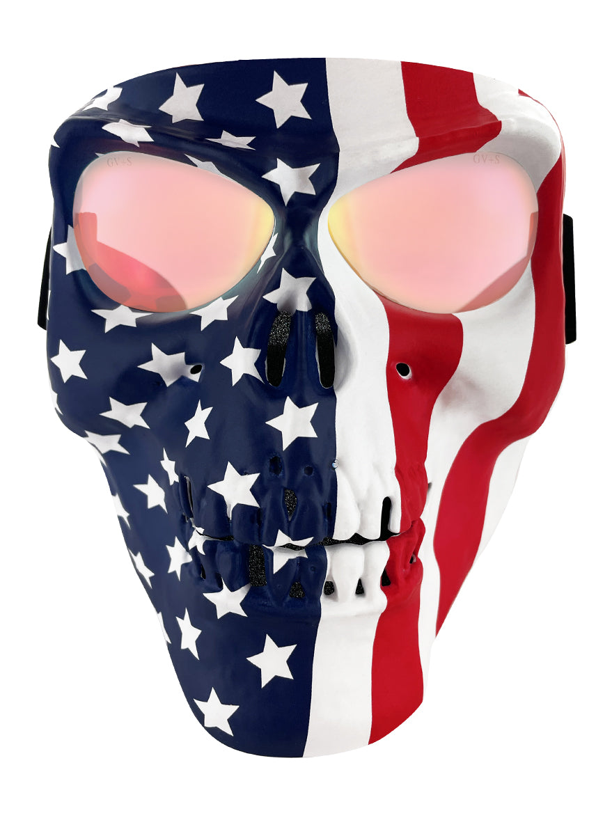 Skull Mask Flag - Clear G-Tech Red Lens