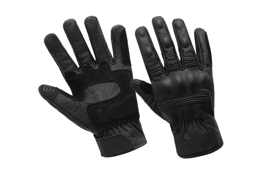 Motorcycle Gloves Racing Touchscreen Leather Armored Riding Biker Gloves Black