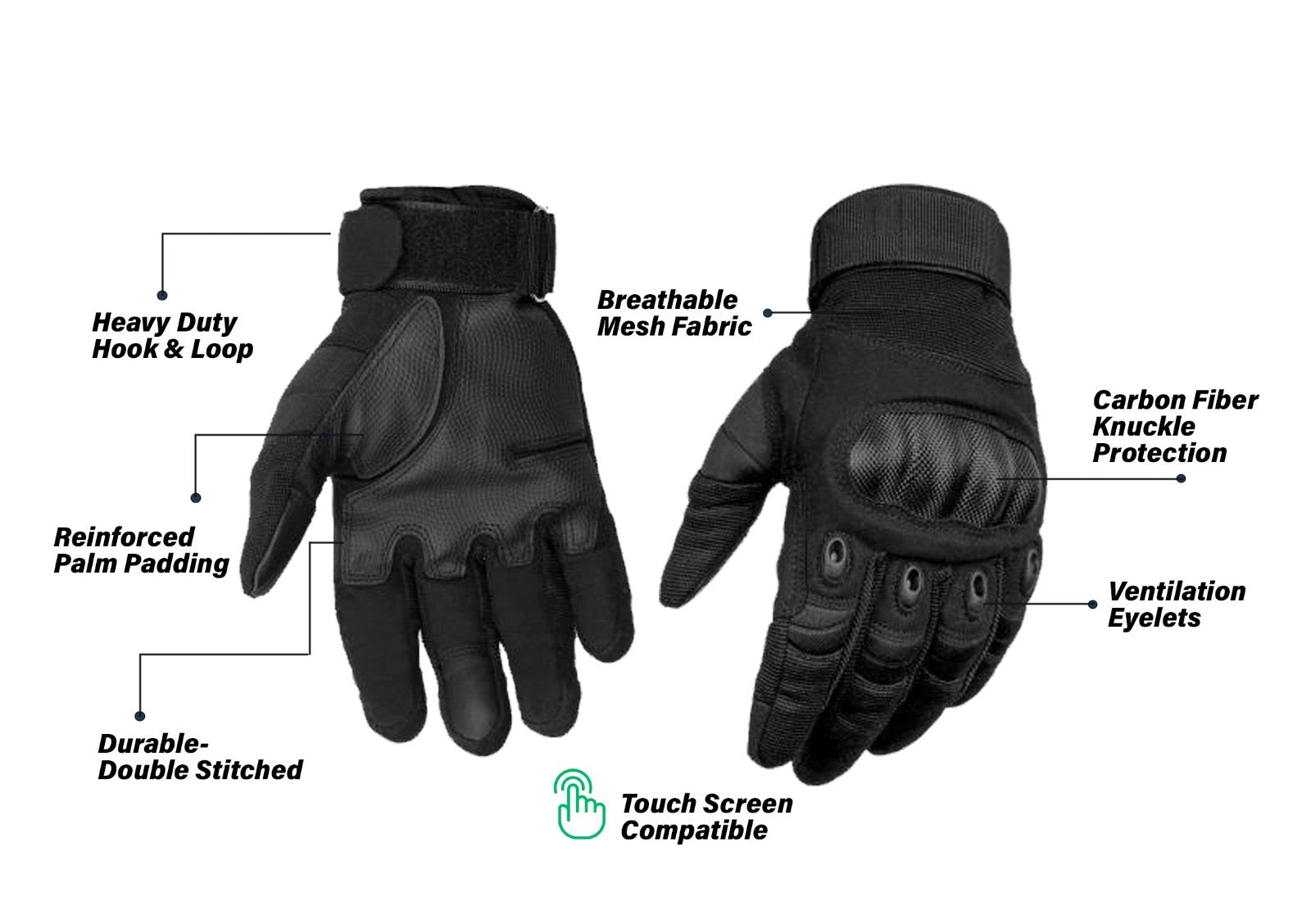 Tactical Gloves Full Finger Hard Knuckle Military Combat Hunting Outdoor Gear